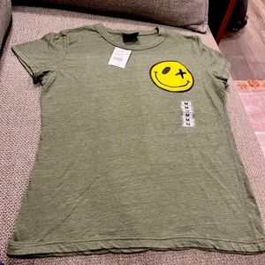 Brand new Love Junkie Smiley T shirt with tags